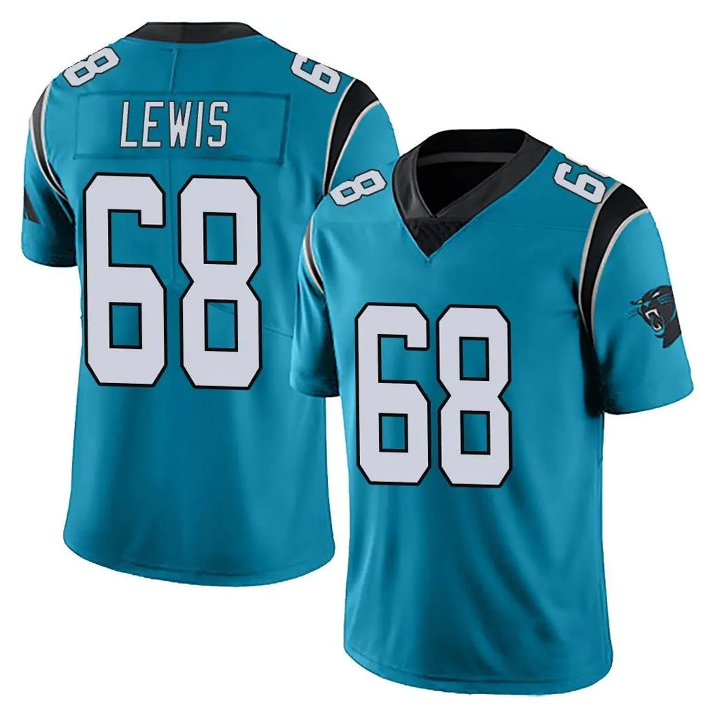 Friene C.Panthers #68 Damien Lewis Player Blue Vapor Untouchable Limited Game Stitched Jerseys