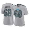Friene C.Panthers #68 Damien Lewis Player Gray Atmosphere Fashion Game Stitched Jerseys