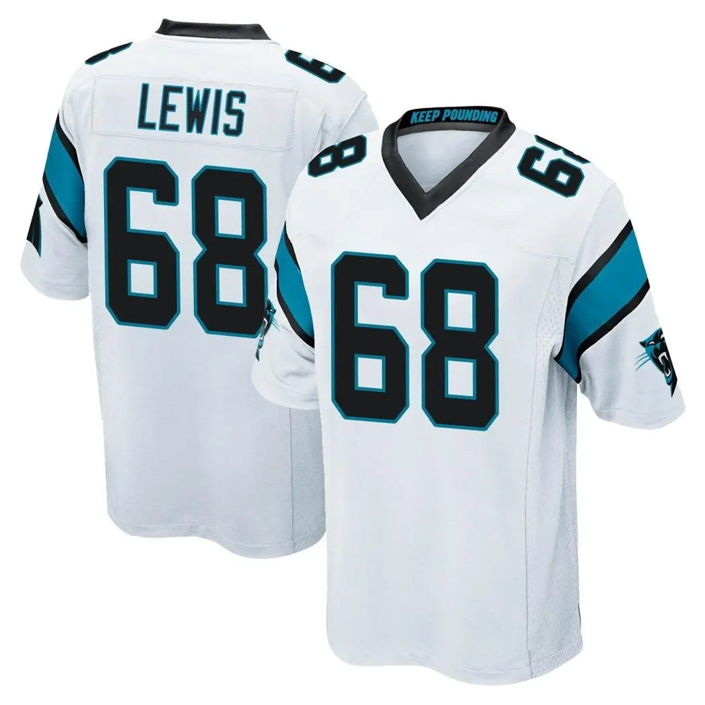 Friene C.Panthers #68 Damien Lewis Player White Game Stitched Jerseys