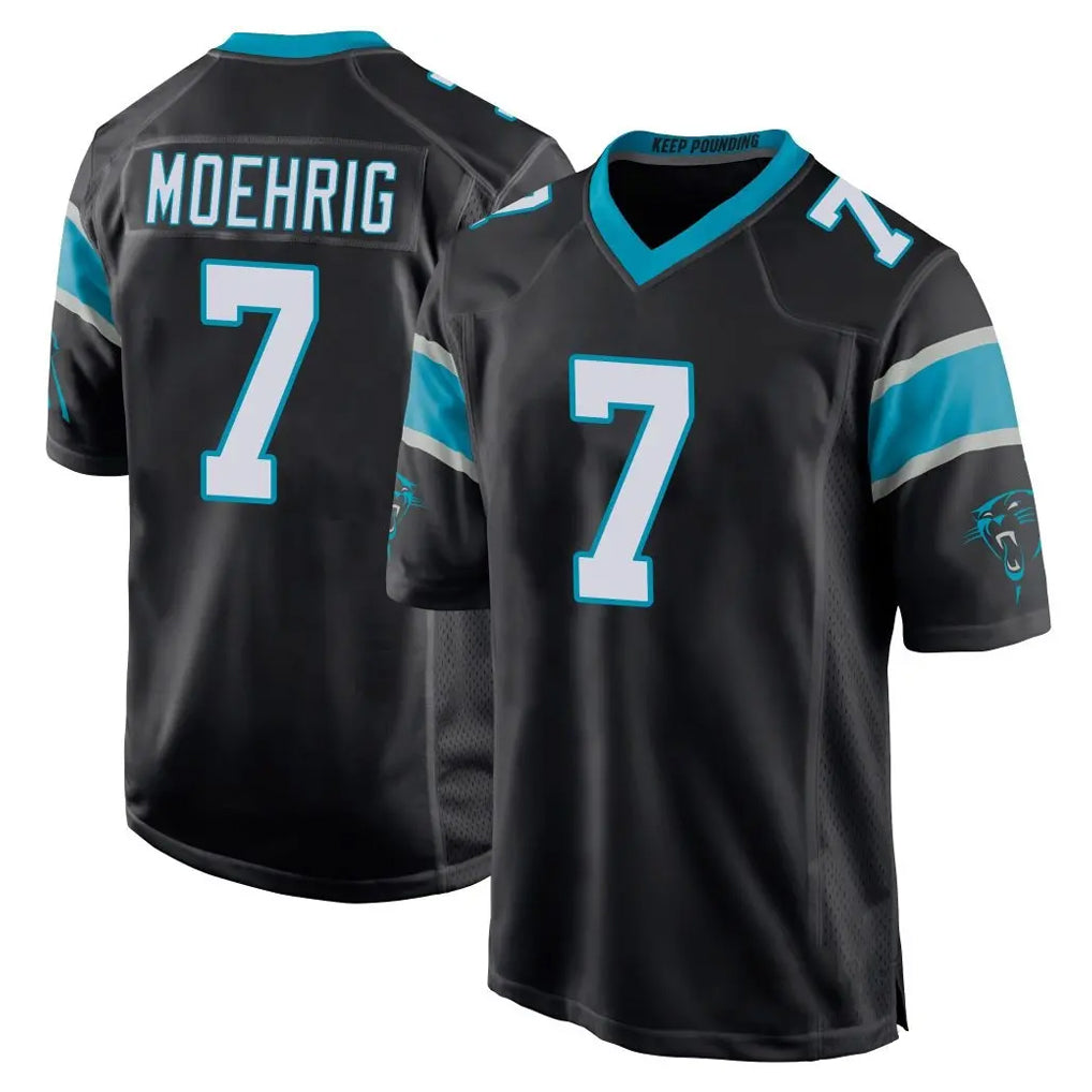 Friene C.Panthers #7 Tre'von Moehrig Player Black Home Game Stitched Jerseys