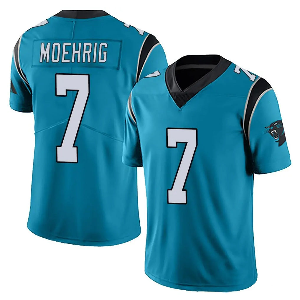 Friene C.Panthers #7 Tre'von Moehrig Player Blue Vapor Untouchable Limited Game Stitched Jerseys