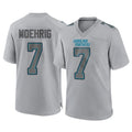 Friene C.Panthers #7 Tre'von Moehrig Player Gray Atmosphere Fashion Game Stitched Jerseys