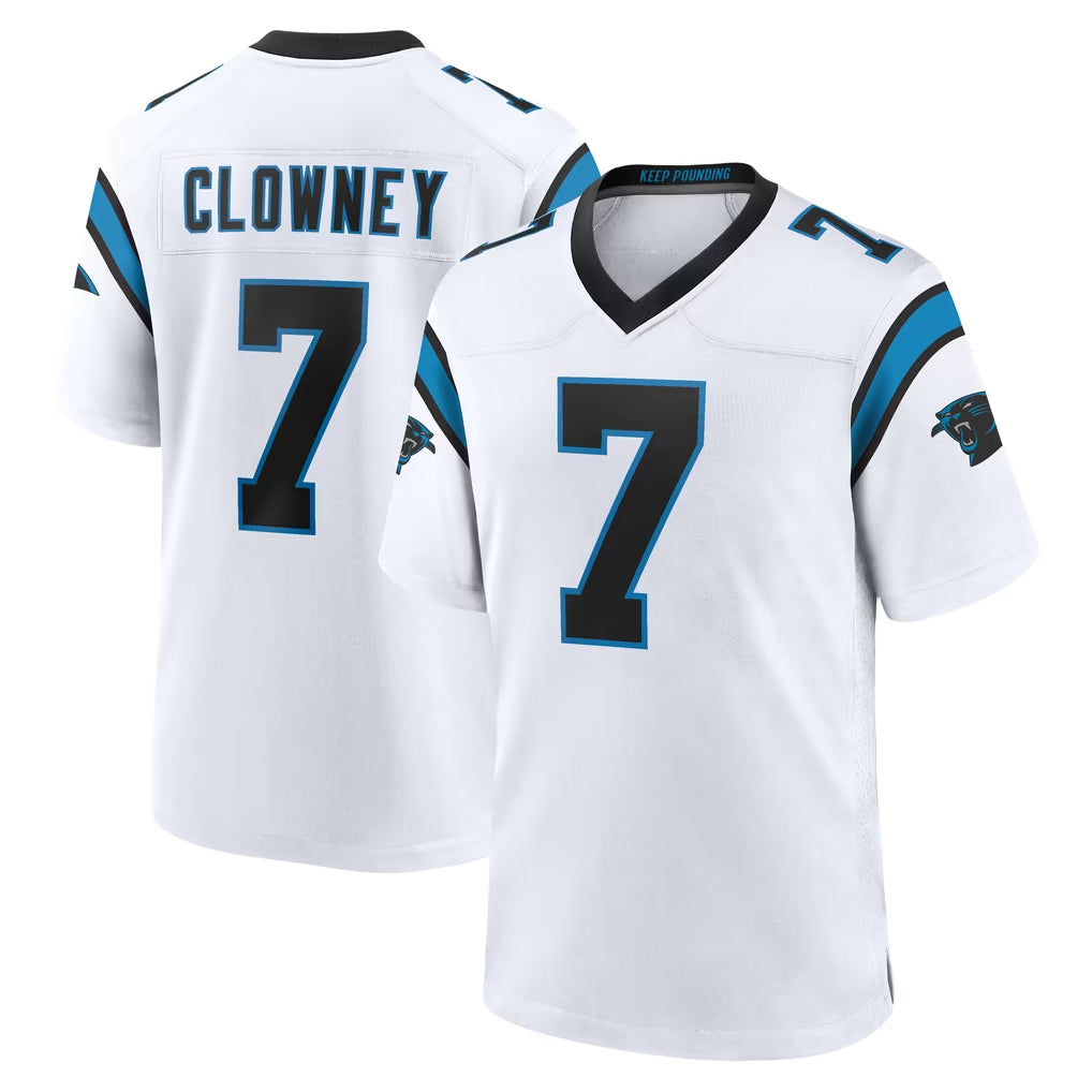 Friene C.Panthers #7 Tre'von Moehrig Player White Home Game Stitched Jerseys