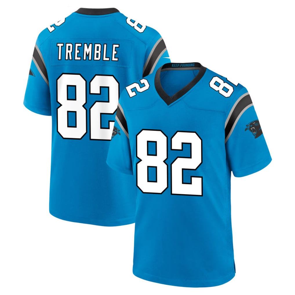 Friene C.Panthers #82 Tommy Tremble Player Blue Home Game Stitched Jerseys