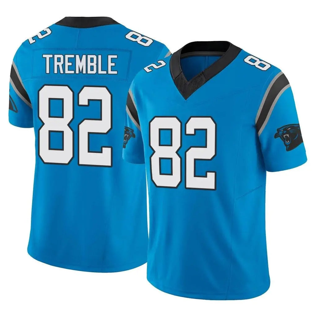 Friene C.Panthers #82 Tommy Tremble Player Blue Vapor F.U.S.E. Limited Home Game Stitched Jerseys