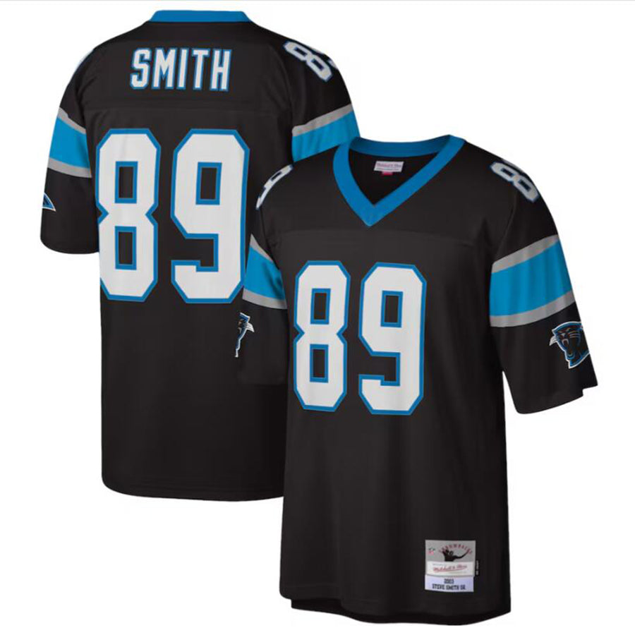 Friene C.Panthers #89 Steve Smith Black Legacy Replica Jersey American Stitched Jerseys