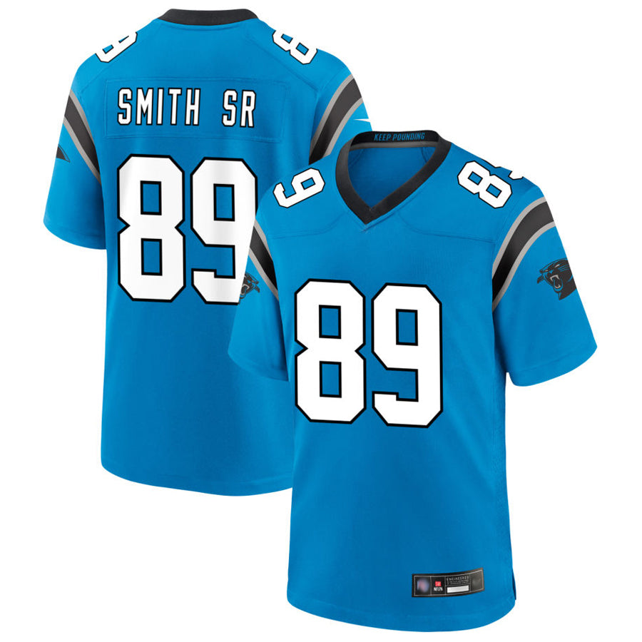 Friene C.Panthers #89 Steve Smith Sr Player Blue Home Game Stitched Jerseys