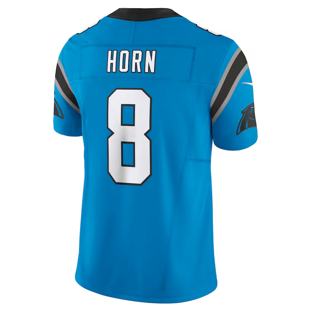 Friene C.Panthers #8 Jaycee Horn Blue Vapor F.U.S.E. Limited Stitched Jerseys
