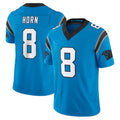 Friene C.Panthers #8 Jaycee Horn Player Blue Vapor F.U.S.E. Limited Home Game Stitched Jerseys