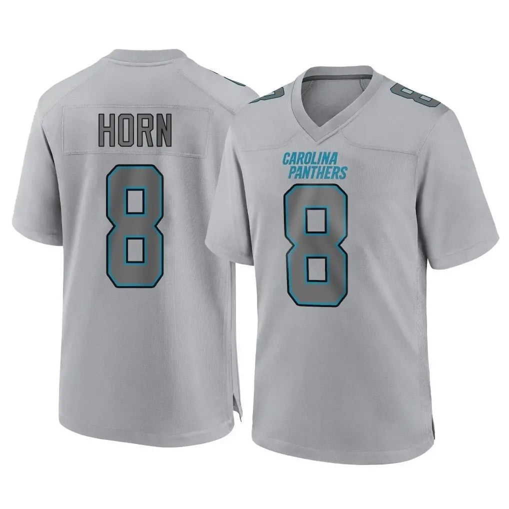 Friene C.Panthers #8 Jaycee Horn Player Gray Atmosphere Fashion Game Stitched Jerseys