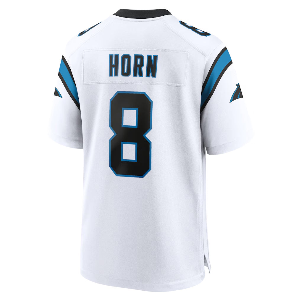 Friene C.Panthers #8 Jaycee Horn Player White Home Game Stitched Jerseys