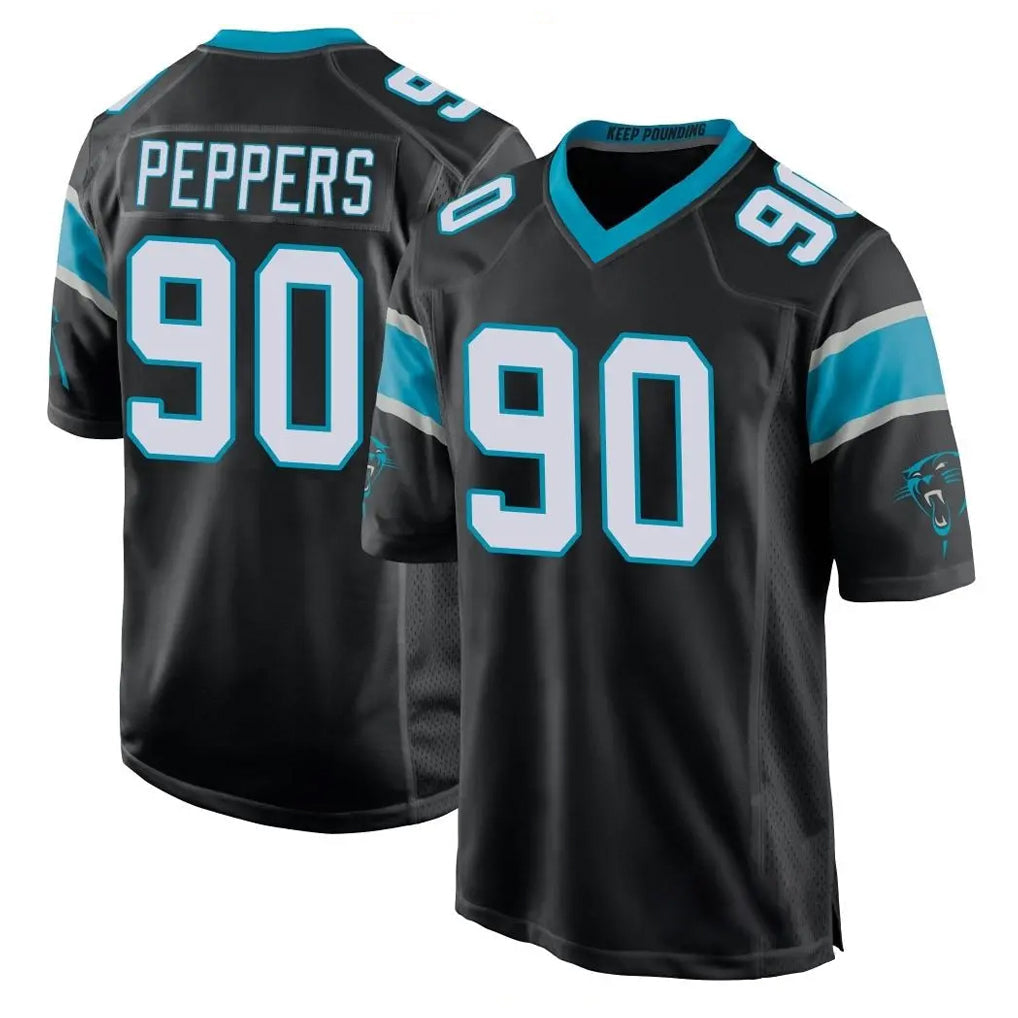 Friene C.Panthers #90 Julius Peppers Player Black Game Stitched Jerseys
