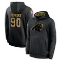 Friene C.Panthers #90 Julius Peppers Player Black Salute to Service Pullover Hoodies Limited Game Stitched Jerseys