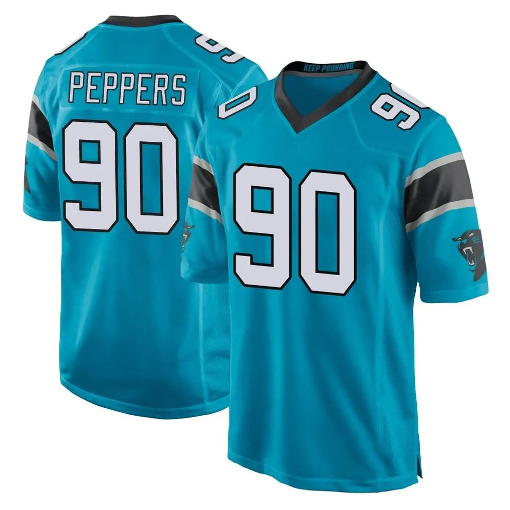 Friene C.Panthers #90 Julius Peppers Player Blue Game Stitched Jerseys
