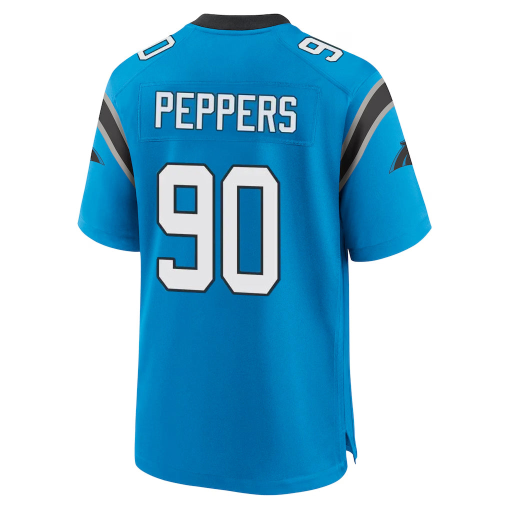 Friene C.Panthers #90 Julius Peppers Player Blue Home Game Stitched Jerseys