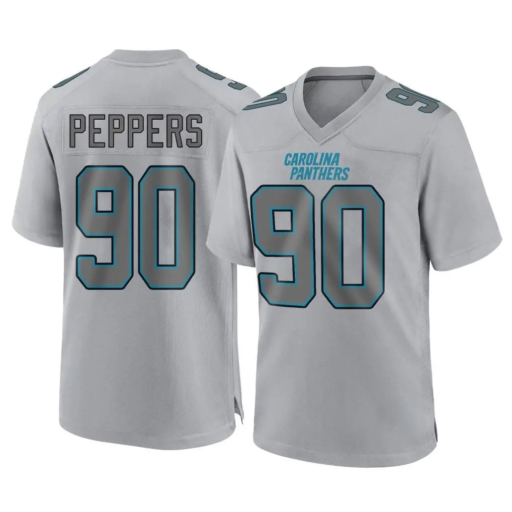 Friene C.Panthers #90 Julius Peppers Player Gray Atmosphere Fashion Game Stitched Jerseys