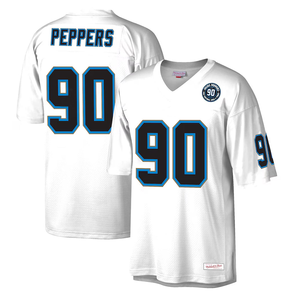 Friene C.Panthers #90 Julius Peppers Player White Mitchell & Ness 2024 Hall of Fame Fashion Stitched Jerseys