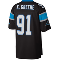 Friene C.Panthers #91 Kevin Greene Mitchell & Ness Black Legacy Replica Stitched Jerseys