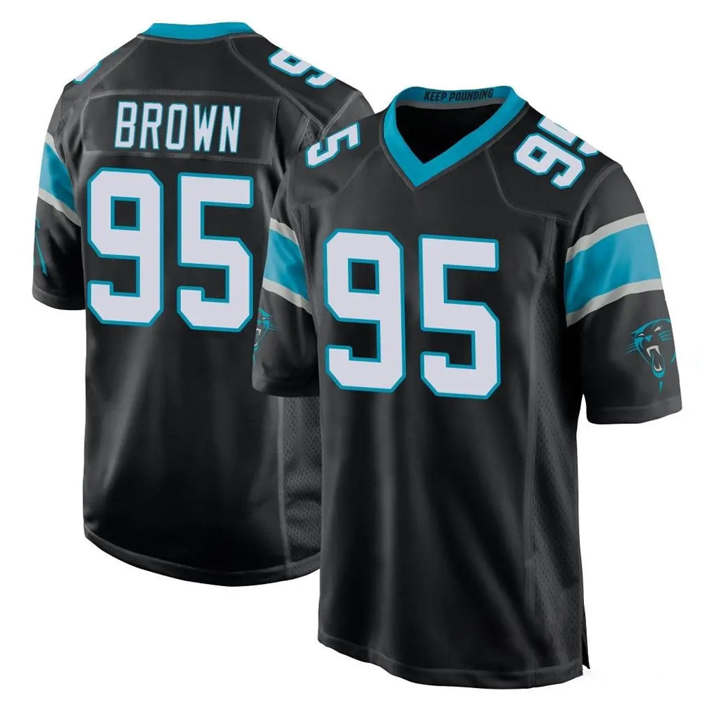 Friene C.Panthers #95 Derrick Brown Player Black Game Stitched Jerseys