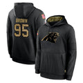 Friene C.Panthers #95 Derrick Brown Player Black Salute to Service Pullover Hoodies Limited Game Stitched Jerseys