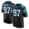 Friene C.Panthers #97 Bobby Brown III Player Black Home Game Stitched Jerseys