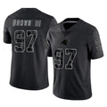 Friene C.Panthers #97 Bobby Brown III Player Black Limited Reflective Game Stitched Jerseys