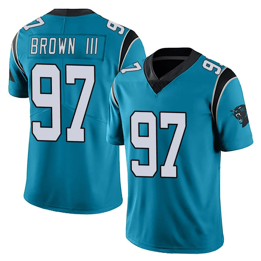 Friene C.Panthers #97 Bobby Brown III Player Blue Vapor Untouchable Limited Game Stitched Jerseys