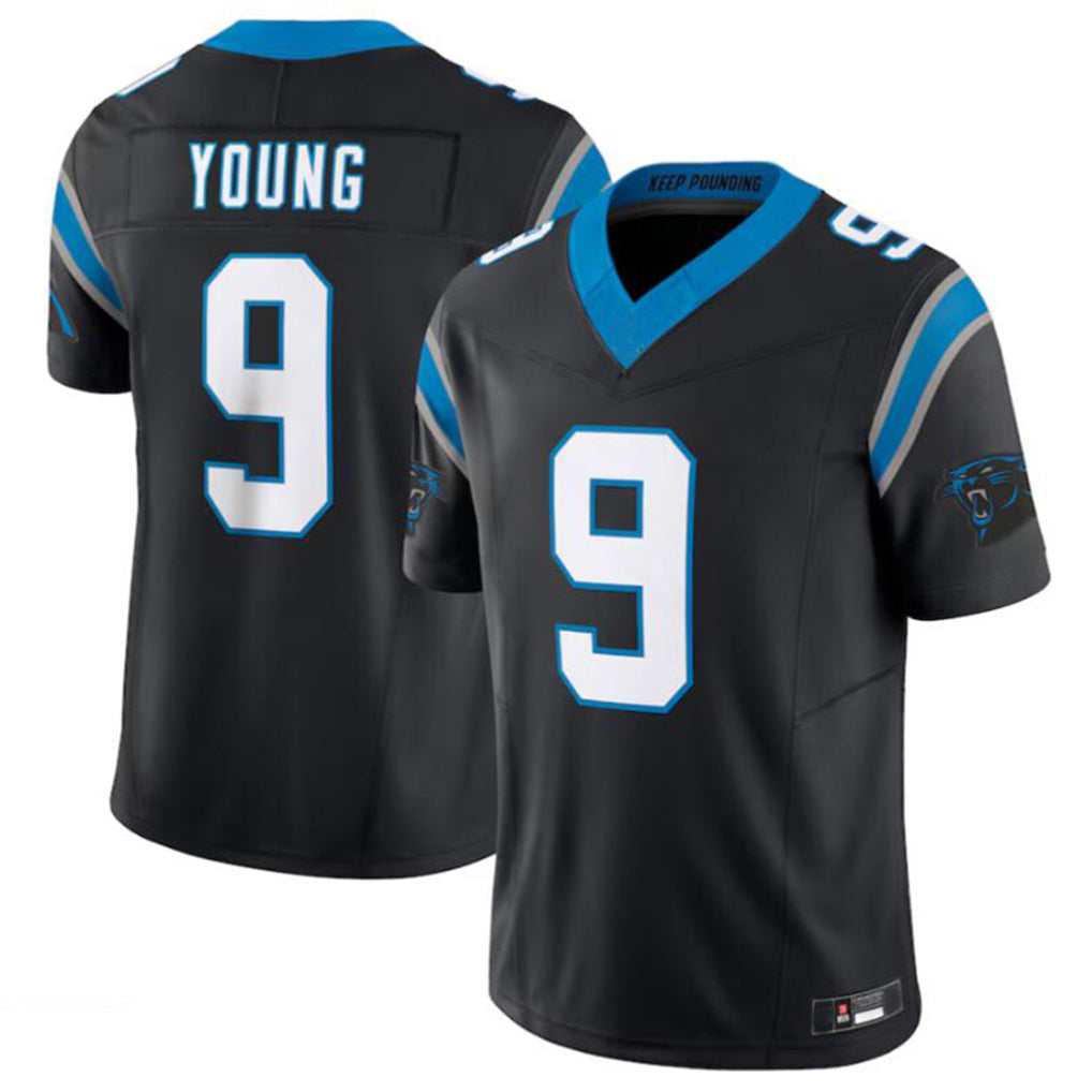 Friene C.Panthers #9 Bryce Young Black Vapor F.U.S.E. Limited Home Game Stitched Jerseys
