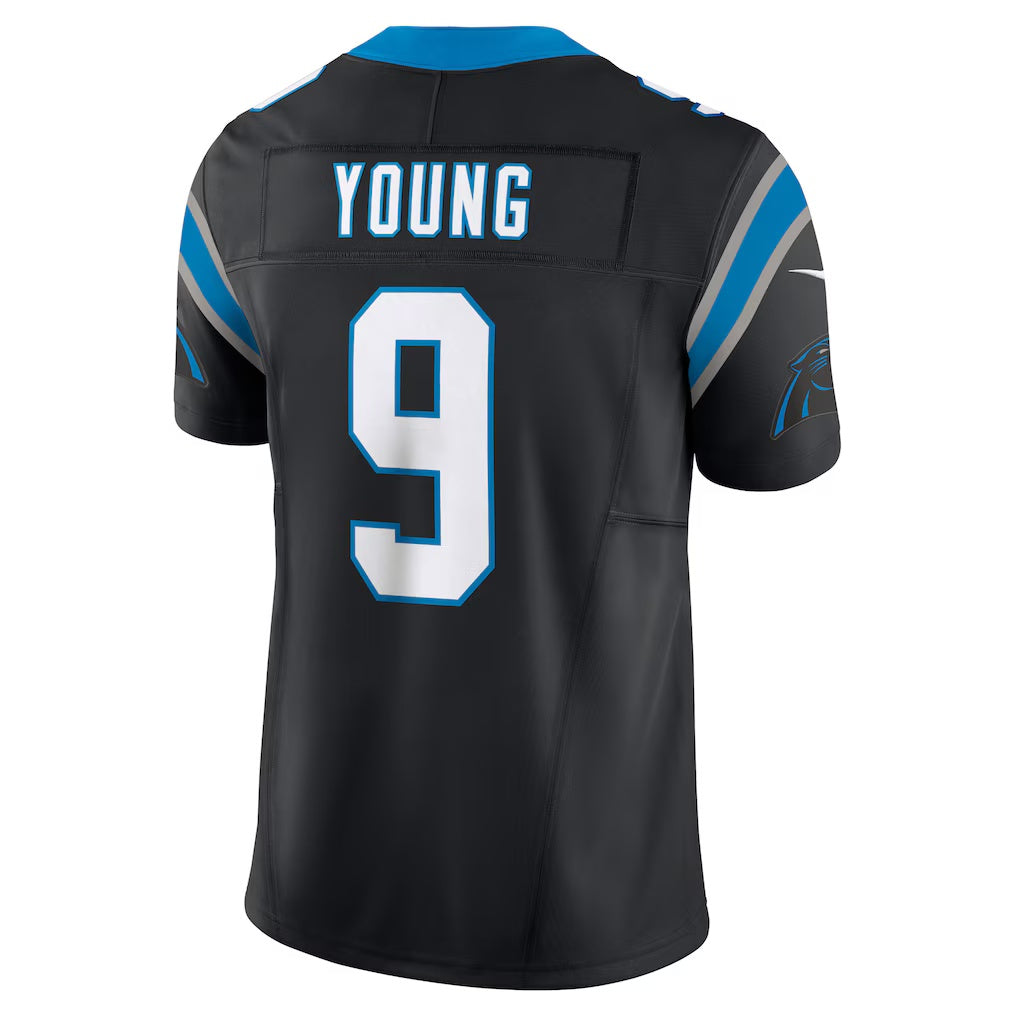 Friene C.Panthers #9 Bryce Young Black Vapor F.U.S.E. Limited Stitched Jerseys
