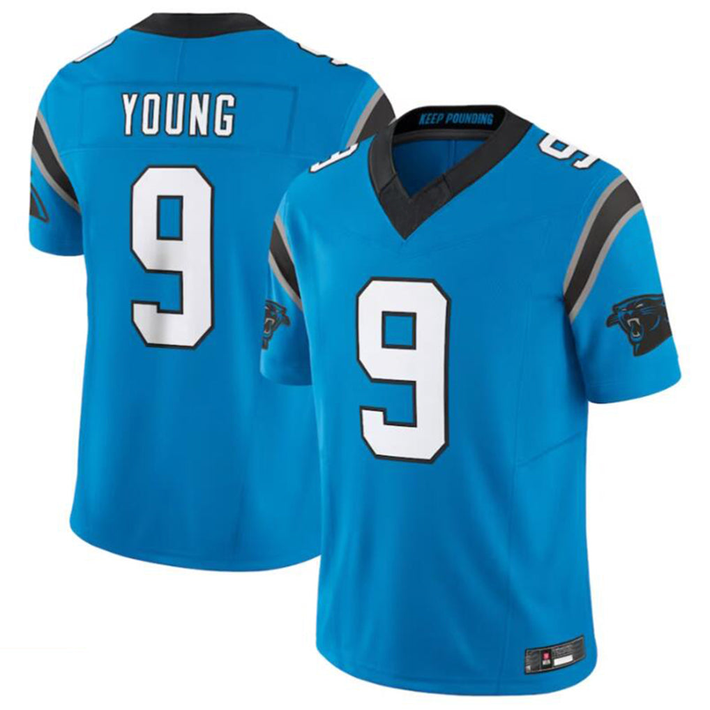 Friene C.Panthers #9 Bryce Young Blue Vapor F.U.S.E. Limited Home Game Stitched Jerseys