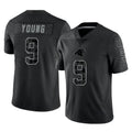 Friene C.Panthers #9 Bryce Young Player Black Limited Reflective Game Stitched Jerseys