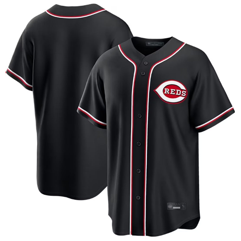 Friene C.Reds Black Fashion Out Home Game Blank Player Stitched Jerseys