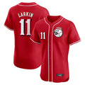 Friene C.Reds #11 Barry Larkin Player Red Limited Elite Home Game Stitched Jerseys