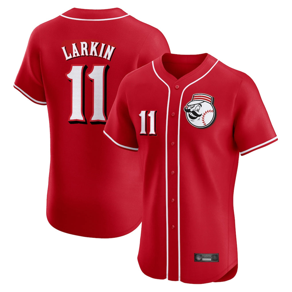 Friene C.Reds #11 Barry Larkin Player Red Limited Elite Home Game Stitched Jerseys