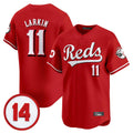 Friene C.Reds #11 Barry Larkin Player Red Vapor Premier Limited Home Stitched Jerseys
