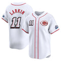 Friene C.Reds #11 Barry Larkin Player White Speedway Classic Home Limited Stitched Jerseys