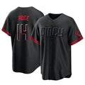 Friene C.Reds #14 Pete Rose Player Black City Connect Home Game Stitched Jerseys