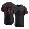 Friene C.Reds #14 Pete Rose Player Black City Connect Limited Elite Home Stitched Jerseys