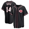 Friene C.Reds #14 Pete Rose Player Black Fashion Out Home Game Stitched Jerseys