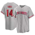 Friene C.Reds #14 Pete Rose Player Gray Home Game Stitched Jerseys