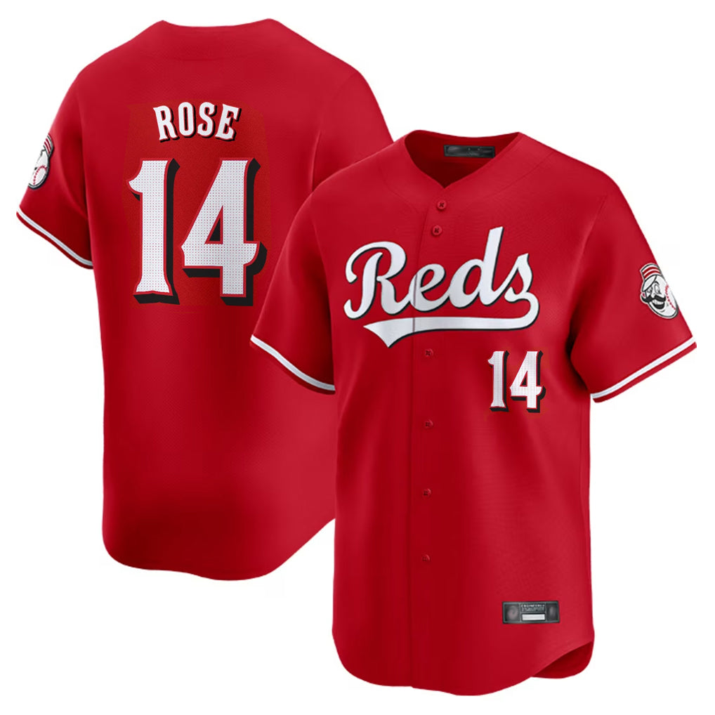 Friene C.Reds #14 Pete Rose Player Red Home Limited Stitched Jerseys
