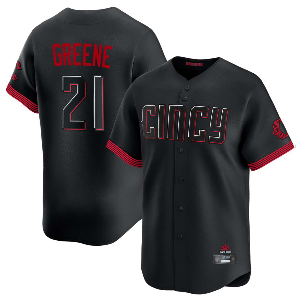 Friene C.Reds #21 Hunter Greene Player Black City Connect Home Limited Stitched Jerseys