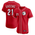 Friene C.Reds #21 Hunter Greene Player Red Limited Elite Home Game Stitched Jerseys