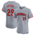 Friene C.Reds #29 TJ Friedl Player Gray Limited Elite Home Stitched Jerseys