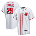 Friene C.Reds #29 TJ Friedl Player White Game Home Stitched Jerseys