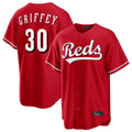 Friene C.Reds #30 Ken Griffey Player Red Home Game Stitched Jerseys