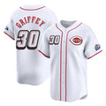 Friene C.Reds #30 Ken Griffey Player White Speedway Classic Home Limited Stitched Jerseys