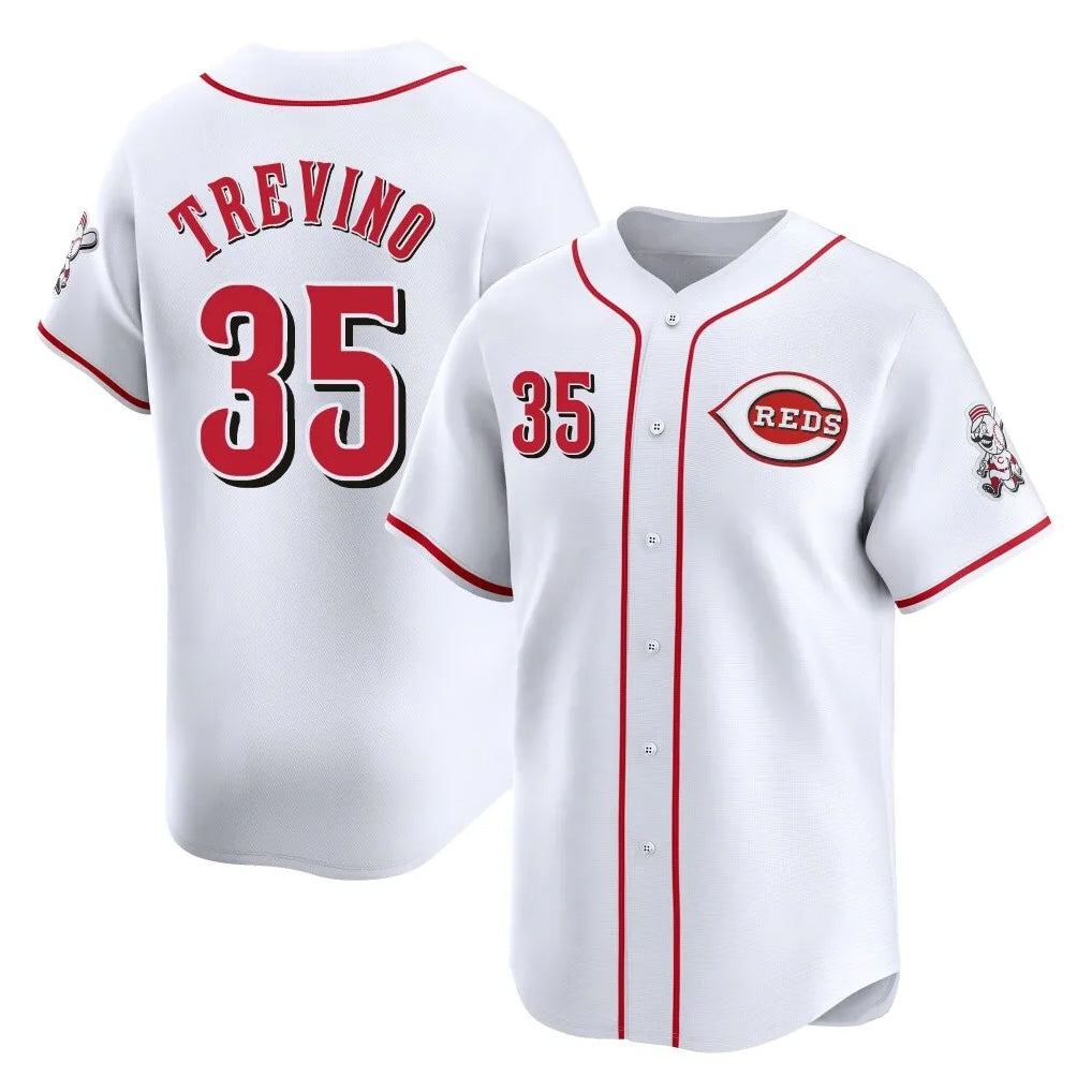 Friene C.Reds #35 Jose Trevino Player White Home Limited Stitched Jerseys