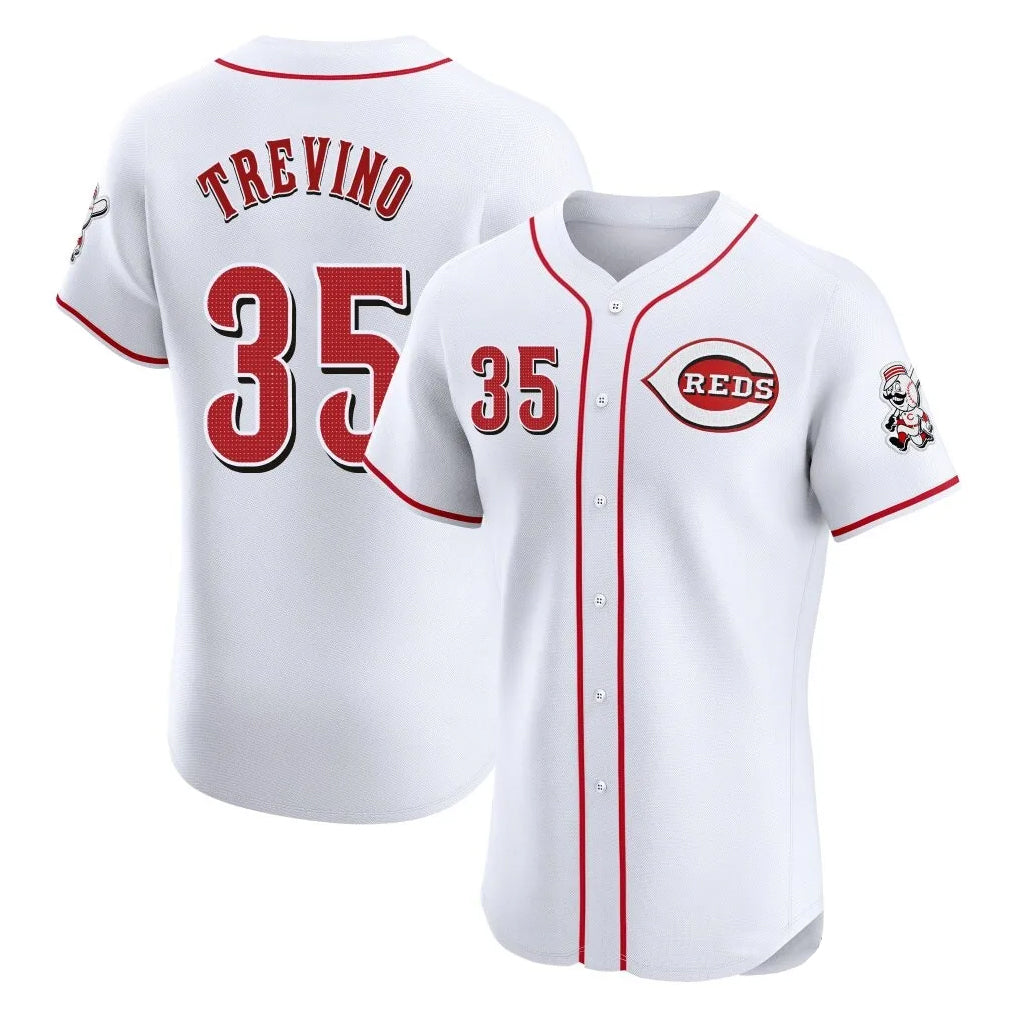 Friene C.Reds #35 Jose Trevino Player White Limited Elite Home Stitched Jerseys