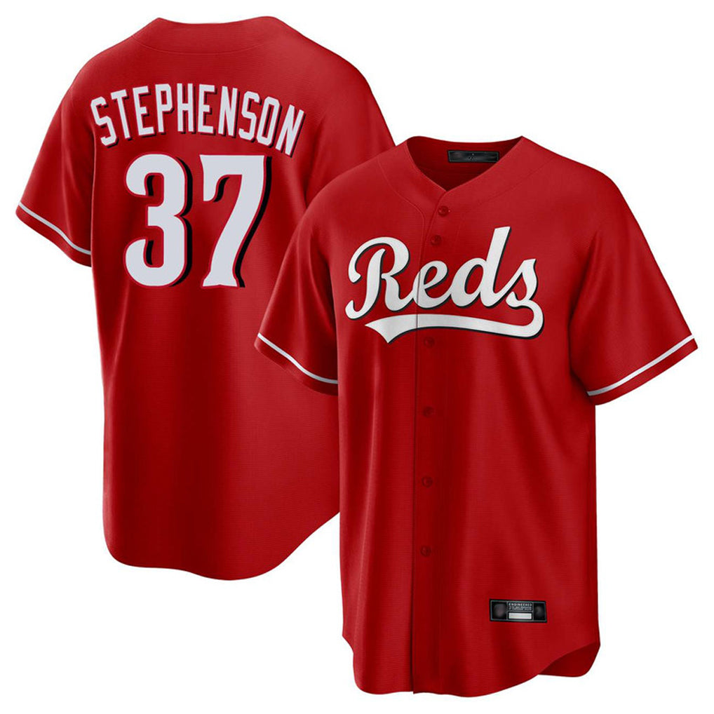Friene C.Reds #37 Tyler Stephenson Player Red Home Game Stitched Jerseys